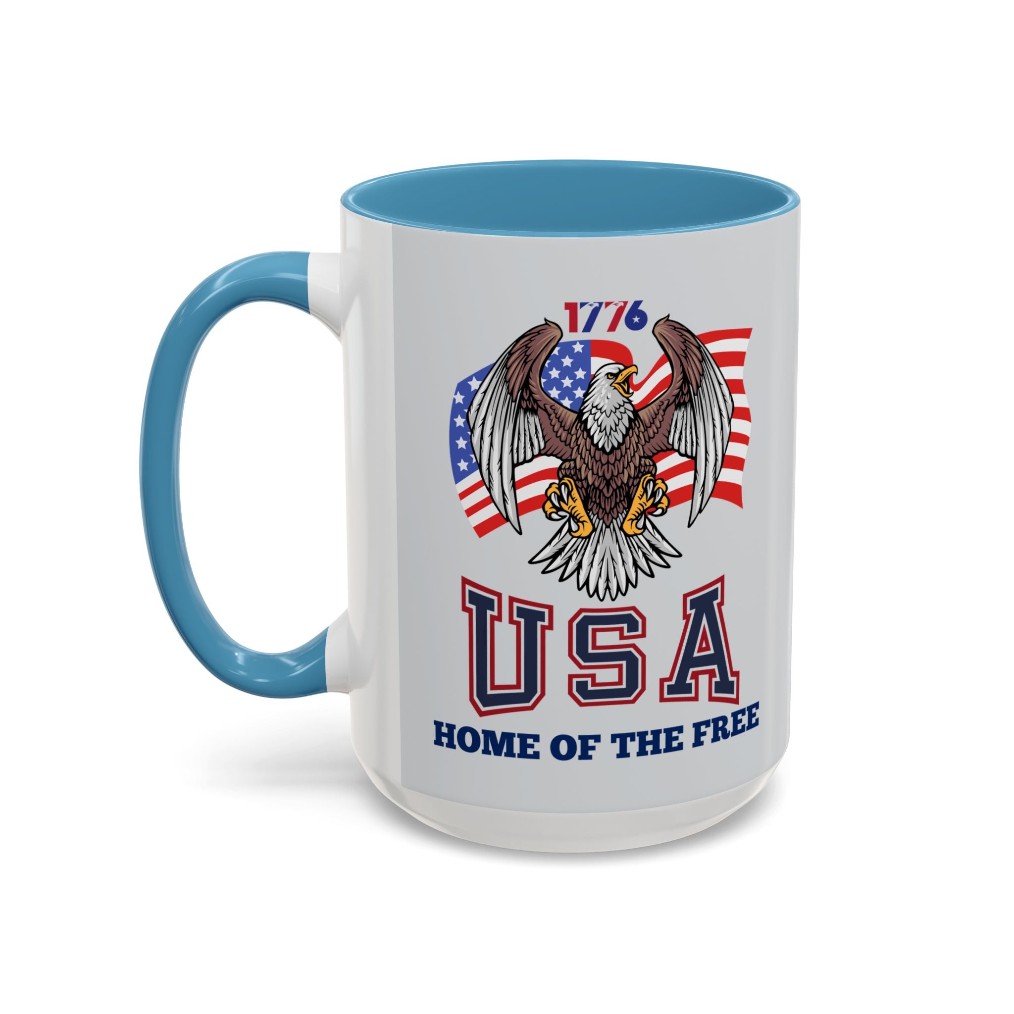 USA Eagle Coffee Mug — 'Home of the Free' Patriotic Accent Mug (11/15 oz)