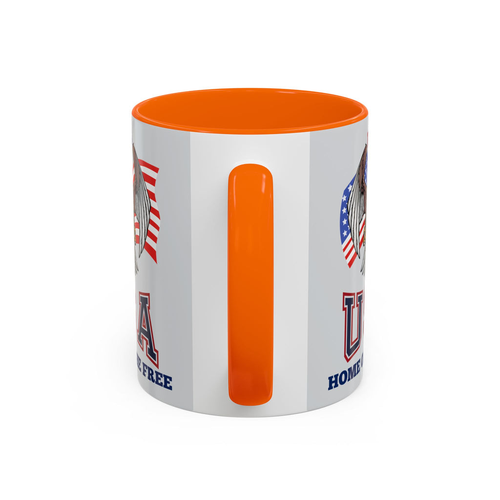USA Eagle Coffee Mug — 'Home of the Free' Patriotic Accent Mug (11/15 oz)