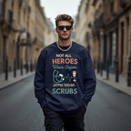 Nurse Heroes Tee – "Not All Heroes Wear Capes, Some Wear Scrubs" Medical T-Shirt